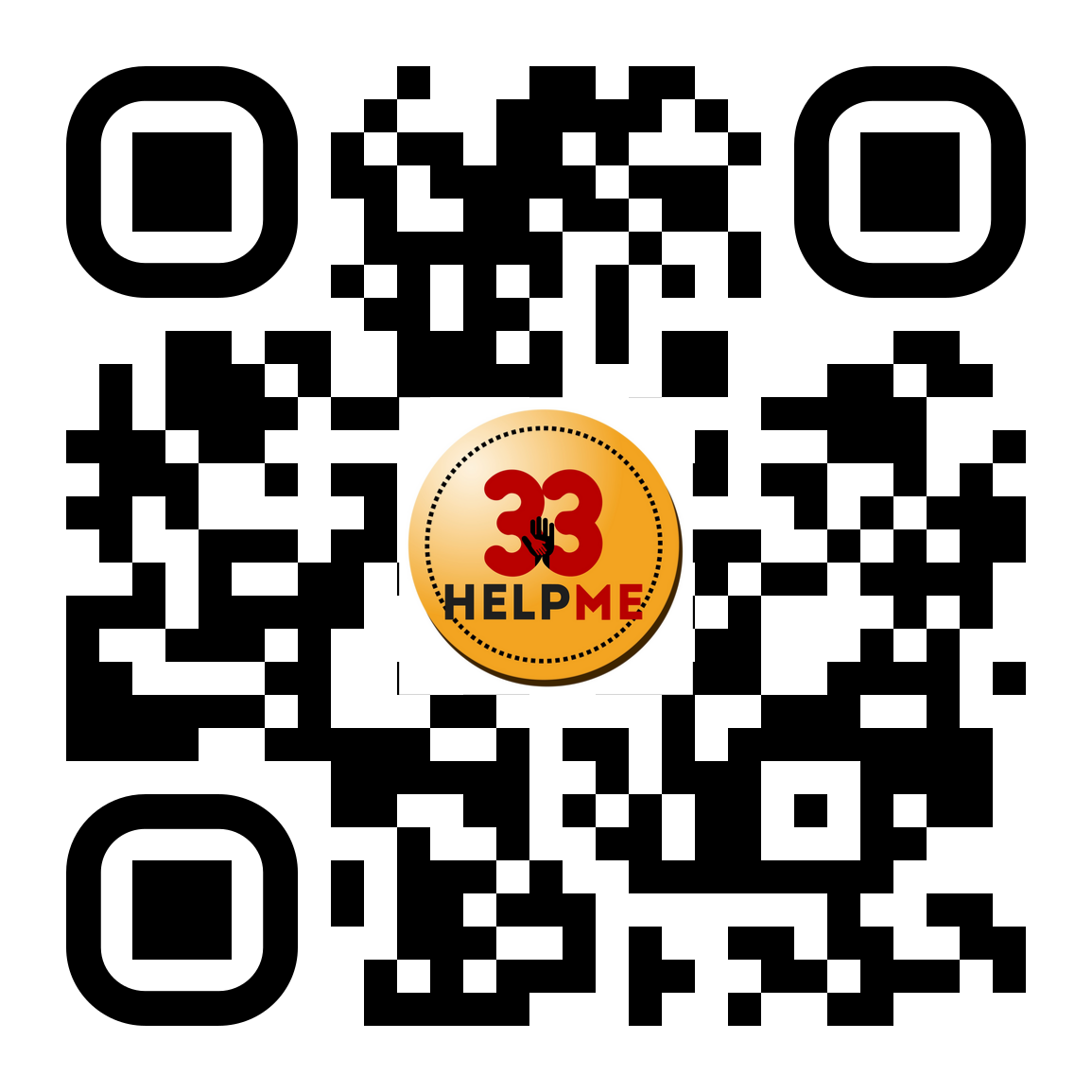 Scan 33HelpME QR Code For Help